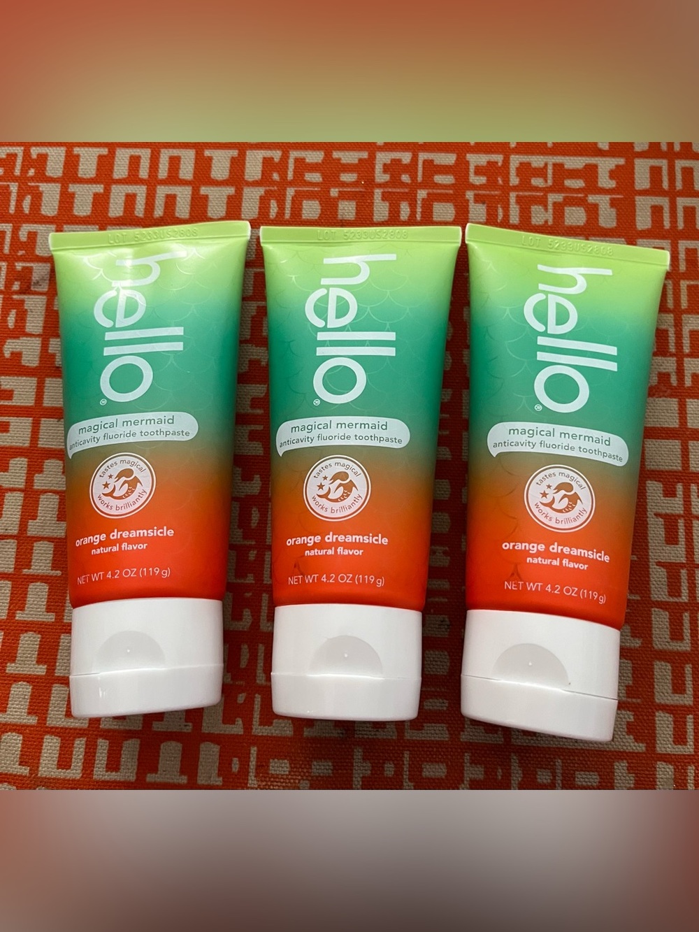 hello Magical Mermaid Orange Dreamsicle Toothpaste